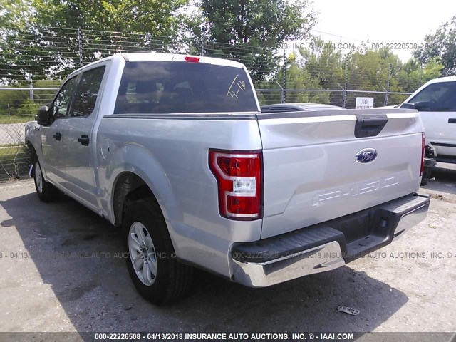 1FTEW1C57JKC87683 - 2018 FORD F150 SUPERCREW SILVER photo 3