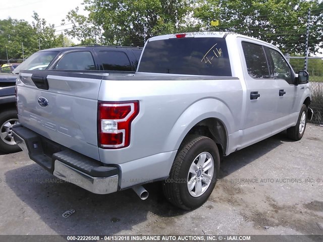1FTEW1C57JKC87683 - 2018 FORD F150 SUPERCREW SILVER photo 4