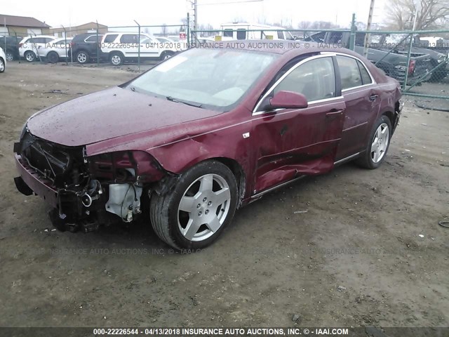 1G1ZJ57768F289486 - 2008 CHEVROLET MALIBU 2LT MAROON photo 2