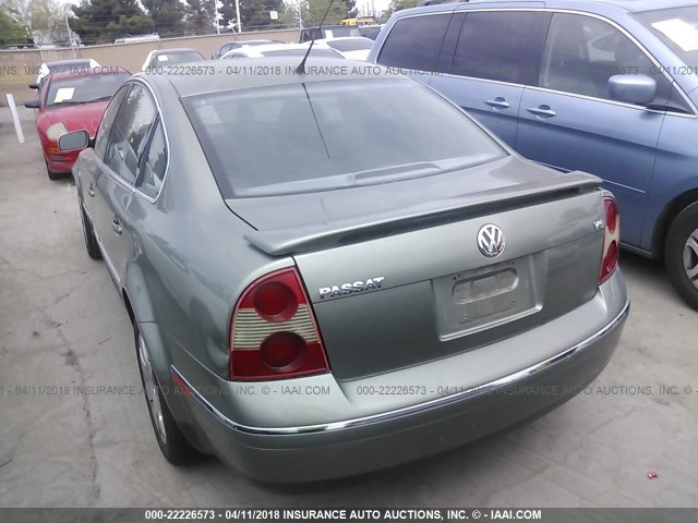 WVWRH63B43P058611 - 2003 VOLKSWAGEN PASSAT GLX 绿色 照片 3
