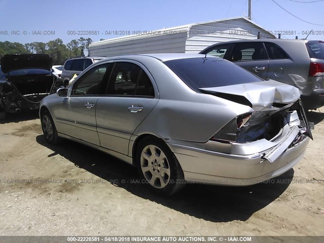 WDBRF56HX6F741616 - 2006 MERCEDES-BENZ C 350 SILVER photo 3