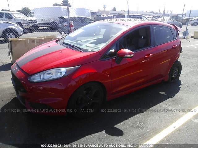 3FADP4GX8EM235294 - 2014 FORD FIESTA ST RED photo 2