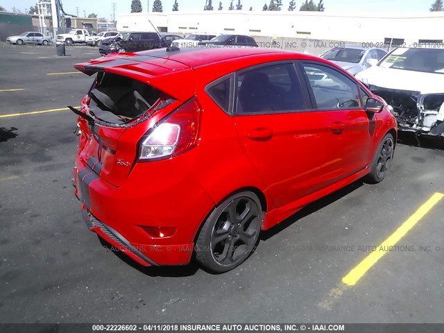 3FADP4GX8EM235294 - 2014 FORD FIESTA ST RED photo 4