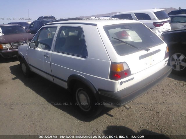 1VWAG0177GV002690 - 1986 VOLKSWAGEN GOLF WHITE photo 3