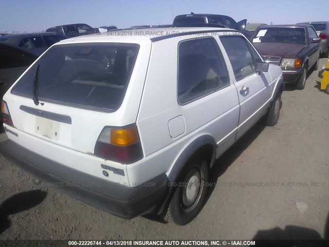 1VWAG0177GV002690 - 1986 VOLKSWAGEN GOLF WHITE photo 4