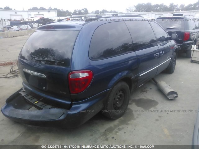 2C8GP54L61R274224 - 2001 CHRYSLER TOWN & COUNTRY LXI BLUE photo 4