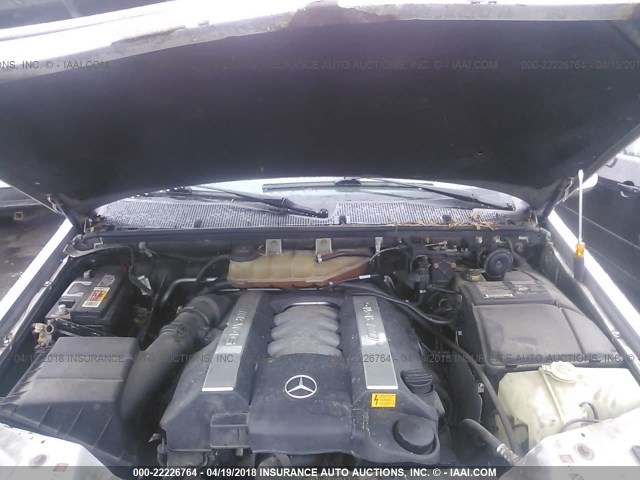 4JGAB74E83A422928 - 2003 MERCEDES-BENZ ML 55 SILVER photo 10