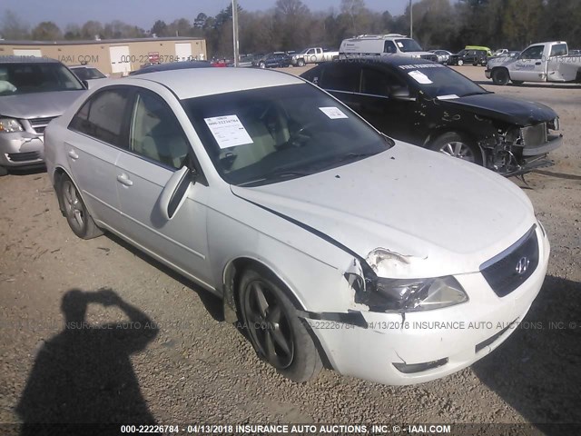 5NPEU46F67H230121 - 2007 HYUNDAI SONATA SE/LIMITED WHITE photo 1