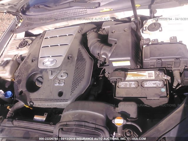 5NPEU46F67H230121 - 2007 HYUNDAI SONATA SE/LIMITED WHITE photo 10