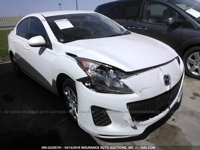 JM1BL1TF2D1847446 - 2013 MAZDA 3 I WHITE photo 1