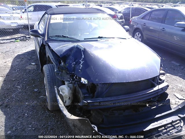 1C3EL65U71N648116 - 2001 CHRYSLER SEBRING LIMITED BLUE photo 6