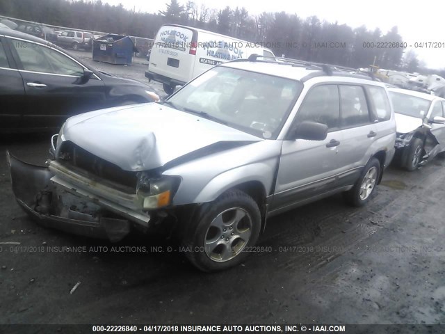 JF1SG65644H704560 - 2004 SUBARU FORESTER 2.5XS SILVER photo 2