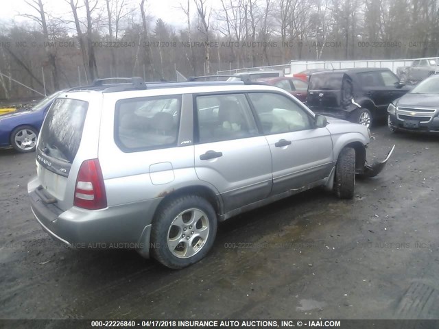 JF1SG65644H704560 - 2004 SUBARU FORESTER 2.5XS ვერცხლისფერი ფოტო 4