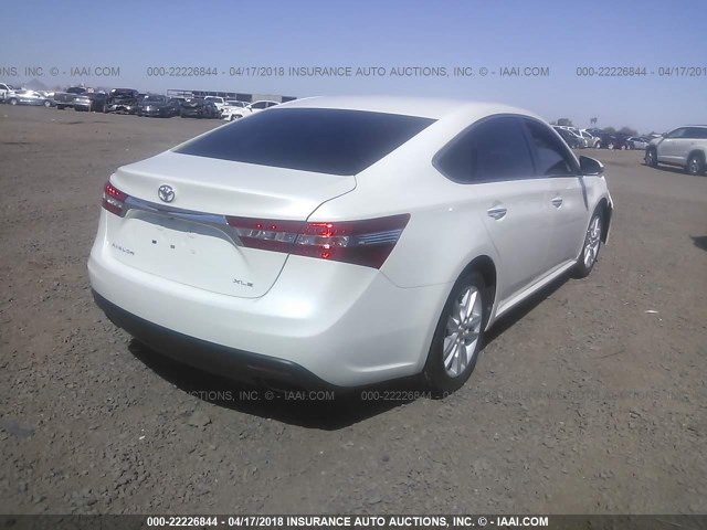 4T1BK1EB0EU123019 - 2014 TOYOTA AVALON PREMIUM/TOURING/LIMITED WHITE photo 4