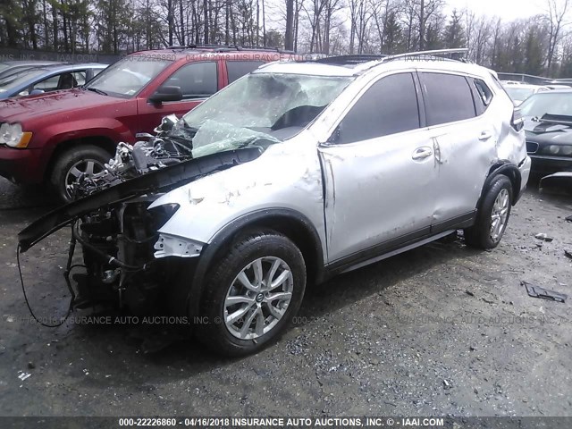 5N1AT2MV3HC845699 - 2017 NISSAN ROGUE SV/SL SILVER photo 2