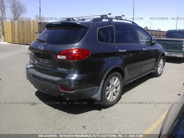 4S4WX93D184401615 - 2008 SUBARU TRIBECA LIMITED GRAY photo 4