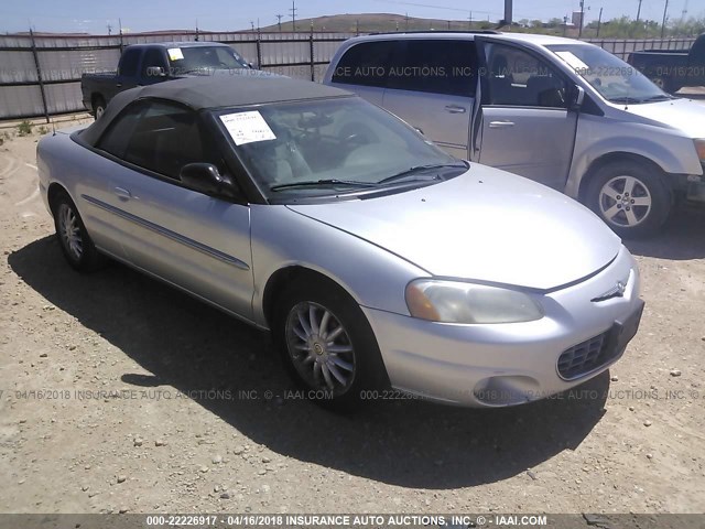 1C3EL55RX2N217681 - 2002 CHRYSLER SEBRING LXI SILVER photo 1