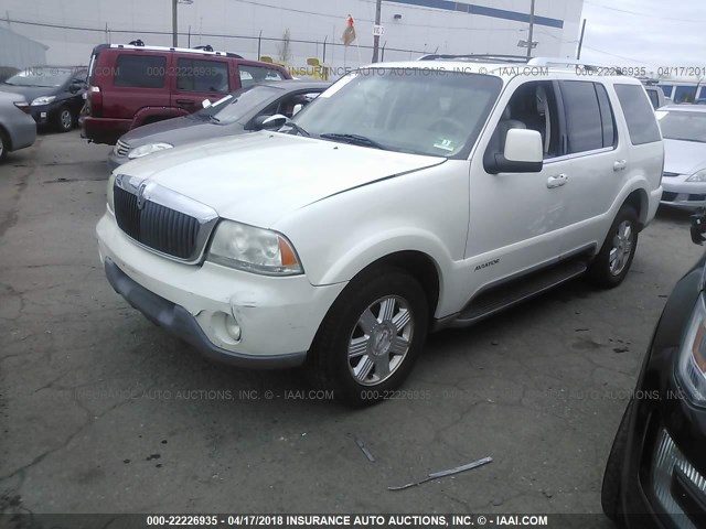 5LMEU78H03ZJ48266 - 2003 LINCOLN AVIATOR 白色 照片 2