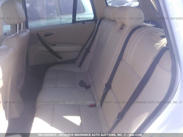 WBXPA93444WC32673 - 2004 BMW X3 3.0I WHITE photo 8