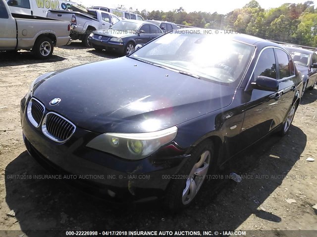 WBANE53597CW67134 - 2007 BMW 525 I BLACK photo 2