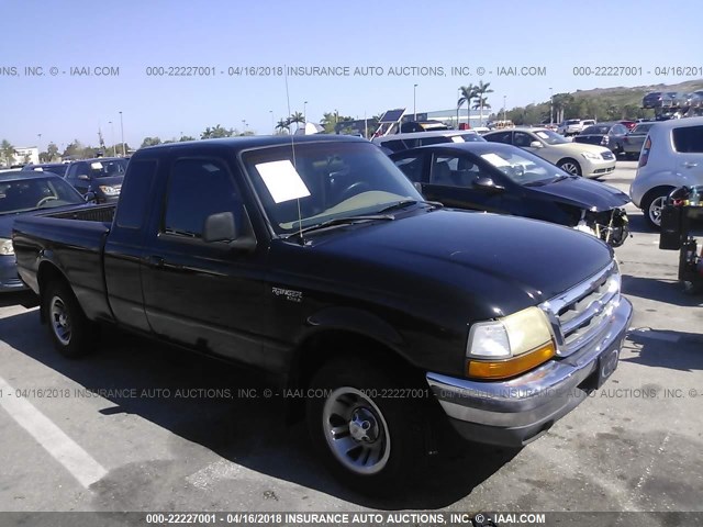 1FTYR14X8WPA96028 - 1998 FORD RANGER SUPER CAB BLACK photo 1