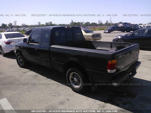 1FTYR14X8WPA96028 - 1998 FORD RANGER SUPER CAB BLACK photo 3