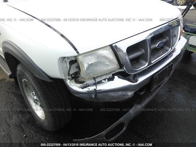 1FTZR15X0YPA86258 - 2000 FORD RANGER SUPER CAB WHITE photo 6