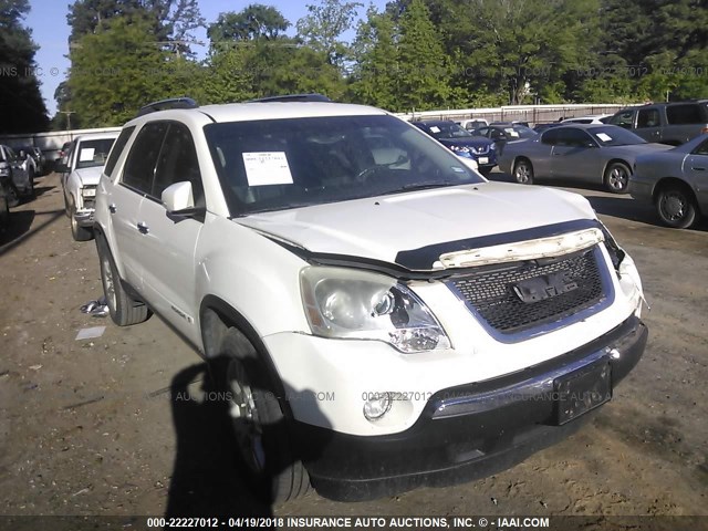 1GKER23778J160628 - 2008 GMC ACADIA SLT-1 WHITE photo 1