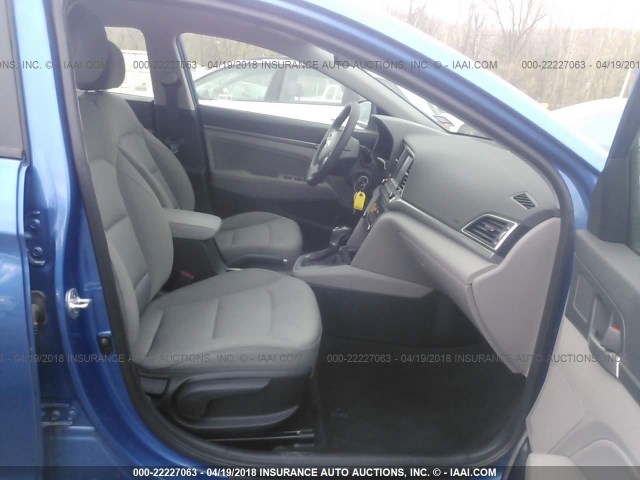 5NPD84LFXJH258726 - 2018 HYUNDAI ELANTRA SEL/VALUE/LIMITED BLUE photo 5