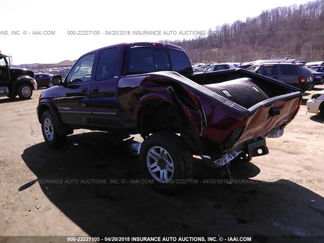 5TBBT441X4S442080 - 2004 TOYOTA TUNDRA ACCESS CAB SR5 MAROON photo 3