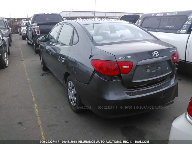 KMHDU46D87U067922 - 2007 HYUNDAI ELANTRA GLS/SE/LIMITED GRAY photo 3