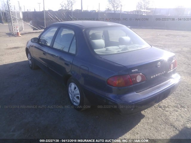 2T1BR18E42C588448 - 2002 TOYOTA COROLLA CE/LE/S BLUE photo 3