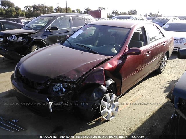 4T1BE32K34U337833 - 2004 TOYOTA CAMRY LE/XLE/SE RED photo 2