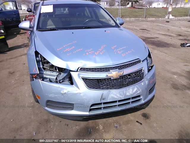 1G1PF5SC0C7141253 - 2012 CHEVROLET CRUZE LT BLUE photo 6