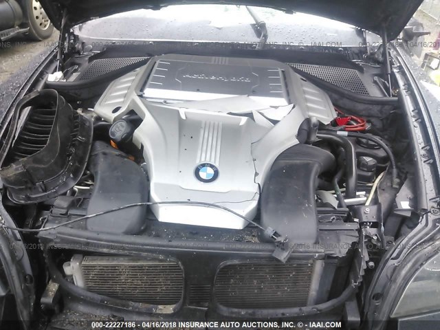 5UXFH0C55BLC66398 - 2011 BMW X6 HYBRID BLACK photo 10
