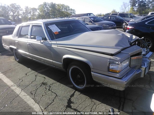 1G6DW54EXMR718467 - 1991 CADILLAC BROUGHAM GOLD photo 1