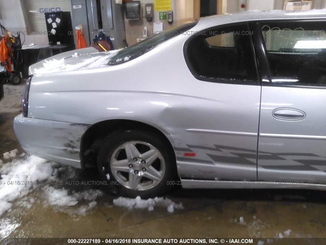 2G1WX12K649383862 - 2004 CHEVROLET MONTE CARLO SS SILVER photo 6