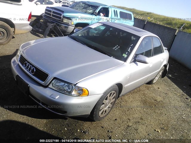 WAUAC68DX1A082897 - 2001 AUDI A4 1.8T SILVER photo 2