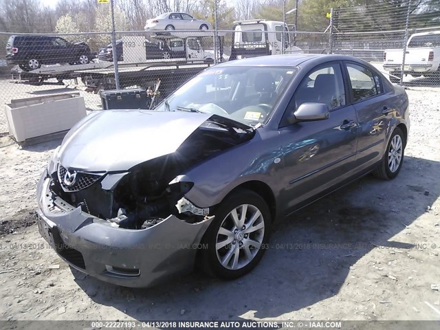 JM1BK32F471736899 - 2007 MAZDA 3 I GRAY photo 2