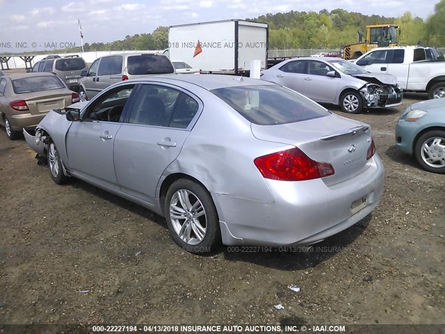 JN1DV6AP6CM700820 - 2012 INFINITI G25 JOURNEY SILVER photo 3