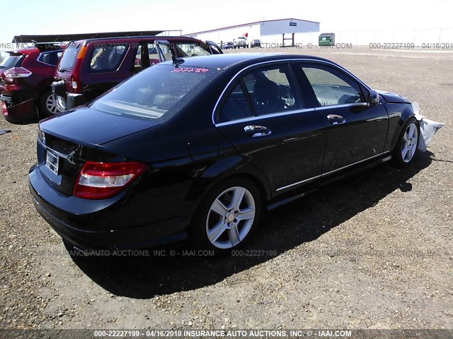 WDDGF8BB6AR096052 - 2010 MERCEDES-BENZ C 300 4MATIC BLACK photo 4