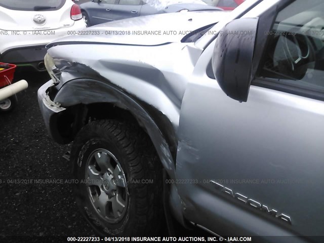 5TELU42N78Z580554 - 2008 TOYOTA TACOMA DOUBLE CAB ვერცხლისფერი ფოტო 6