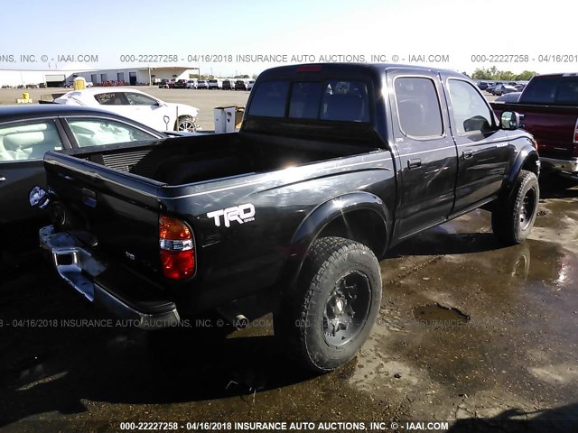 5TEHN72N94Z363327 - 2004 TOYOTA TACOMA DOUBLE CAB BLACK photo 4