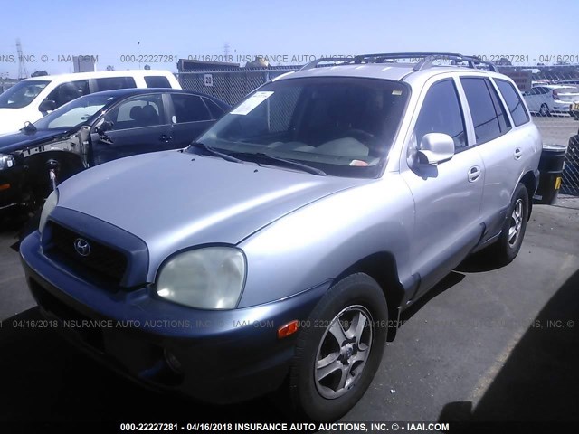 KM8SC13E94U637475 - 2004 HYUNDAI SANTA FE GLS/LX SILVER photo 2