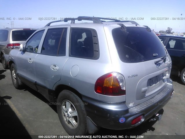 KM8SC13E94U637475 - 2004 HYUNDAI SANTA FE GLS/LX SILVER photo 3