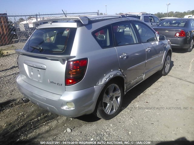 5Y2SN63L25Z464123 - 2005 PONTIAC VIBE GT GRAY photo 4