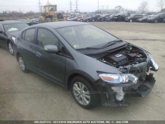 JHMZE2H75DS000171 - 2013 HONDA INSIGHT EX GRAY photo 1