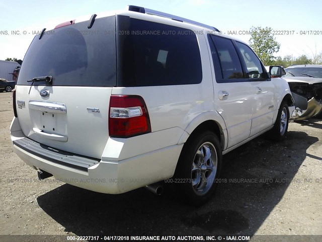 1FMFU19598LA41557 - 2008 FORD EXPEDITION LIMITED WHITE photo 4