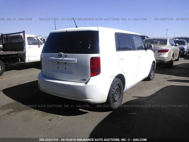 JTLKE50E591080278 - 2009 TOYOTA SCION XB WHITE photo 4