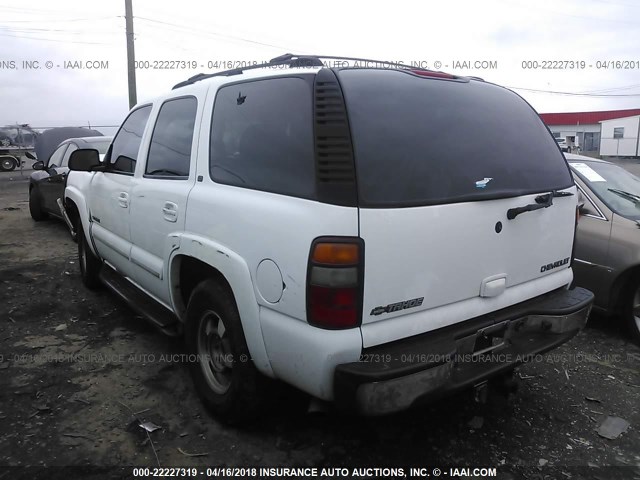 1GNEC13T81R164500 - 2001 CHEVROLET TAHOE C1500 WHITE photo 3